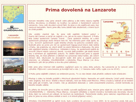dovolen� na Lanzarote